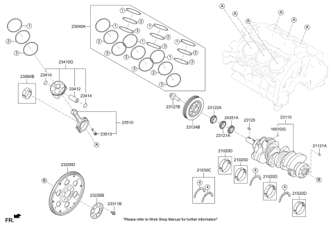 2020 Kia Cadenza Crankshaft & Piston Diagram