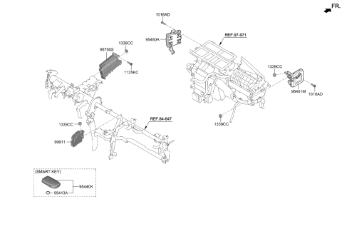 2020 Kia Cadenza Module Assembly-Smart Ke Diagram for 95480F6DD0