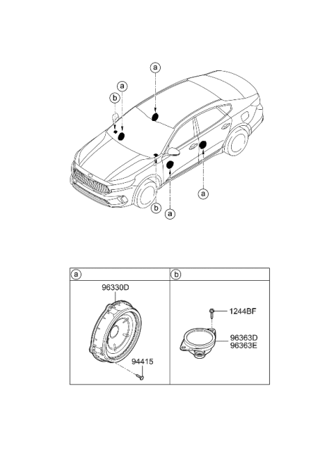 2020 Kia Cadenza Speaker Diagram 1