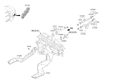 2020 Kia Cadenza Heater System-Duct & Hose Diagram