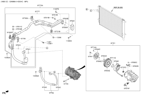 2018 Kia Rio Air Condition System-Cooler Line Diagram 2