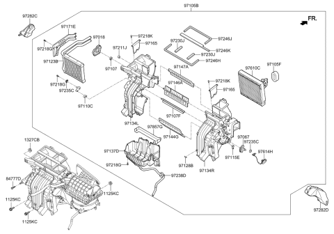 2020 Kia Rio Heater System-Heater & Blower Diagram 1