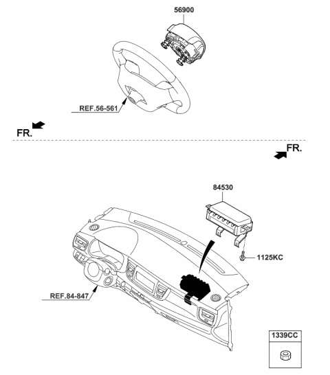 2018 Kia Rio Air Bag System Diagram 1