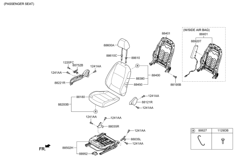 2018 Kia Rio Front Back Covering Assembly Diagram for 88460H9210SKH