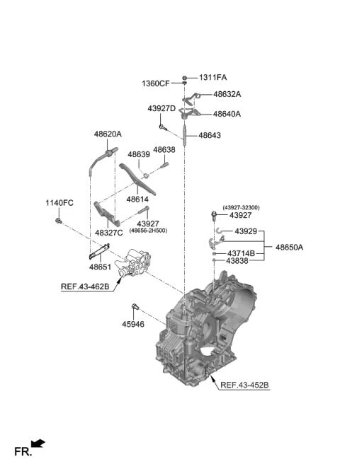 2019 Kia Rio Transaxle Brake-Auto Diagram 2