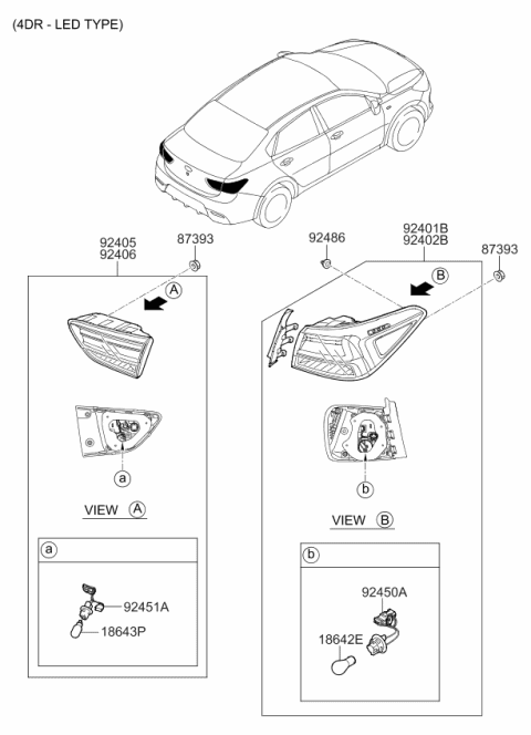 2019 Kia Rio Rear Combination Lamp Diagram 3