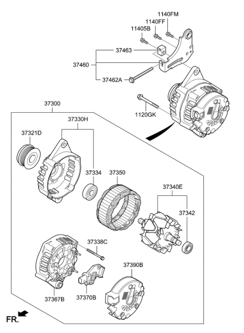 2018 Kia Rio Alternator Diagram 1