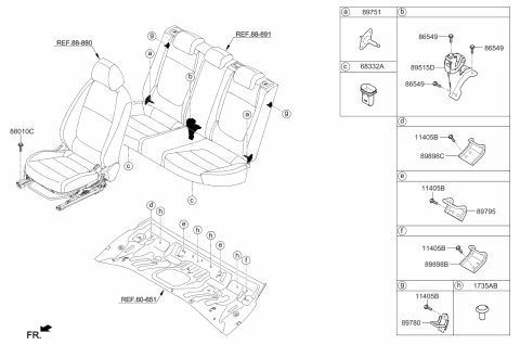 2020 Kia Rio Hardware-Seat Diagram