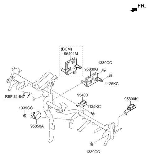 2018 Kia Rio Unit Assembly-Bcm Diagram for 95400H9720