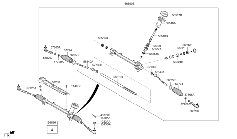 2019 Kia Rio Power Steering Gear Box Diagram