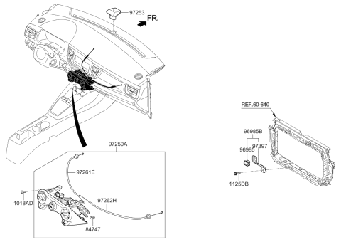 2019 Kia Rio Control Assembly-Heater Diagram for 97250H9020WK