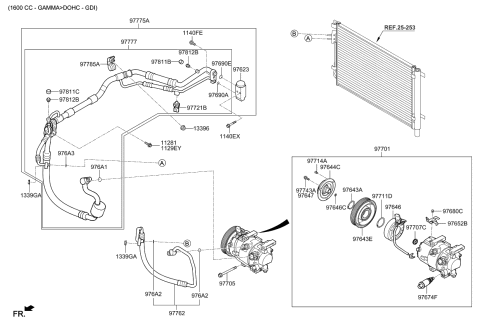 2018 Kia Rio Air Condition System-Cooler Line Diagram 1