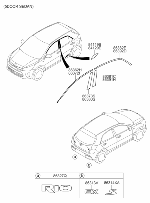 2020 Kia Rio Emblem Diagram 1