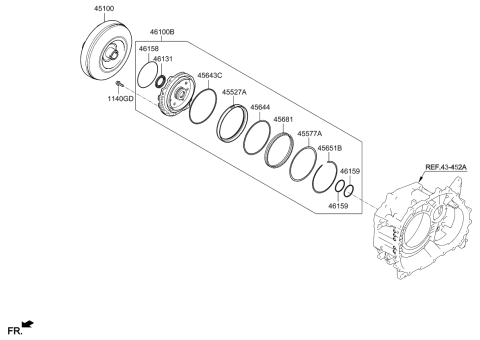 2020 Kia Rio Oil Pump & Torque Converter-Auto Diagram 2