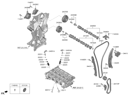 2018 Kia Rio Seal-Valve Stem Diagram for 222242B001