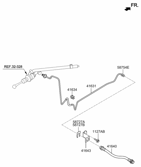 2018 Kia Rio Bracket-Manual TRANSAXLE Clutch Diagram for 416520X000