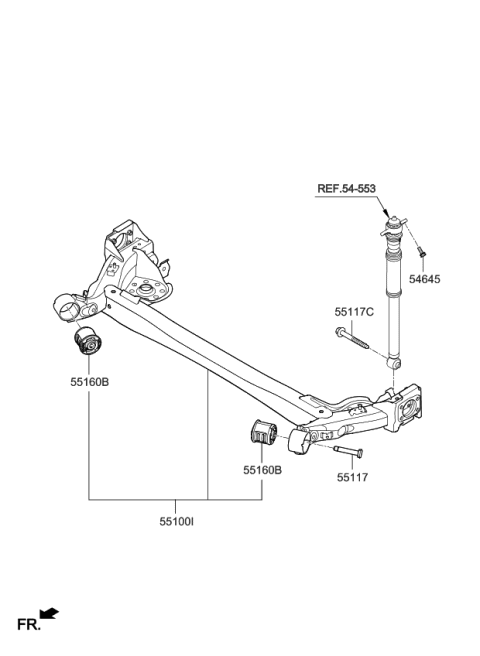 2018 Kia Rio Rear Suspension Control Arm Diagram