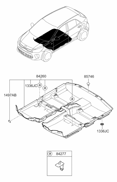 2018 Kia Rio Covering-Floor Diagram