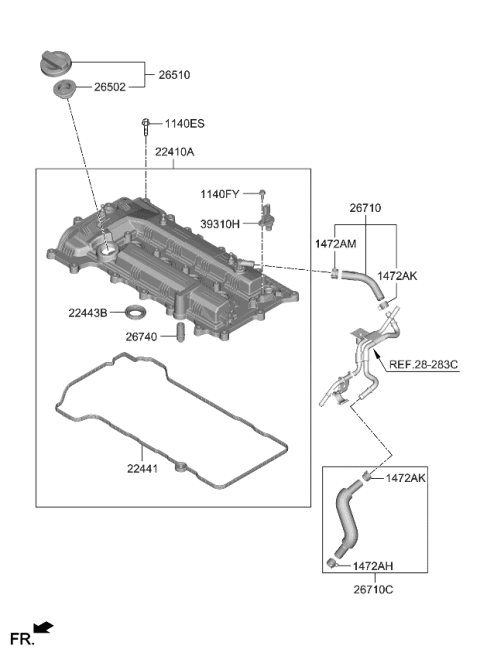 2018 Kia Rio Rocker Cover Diagram 2