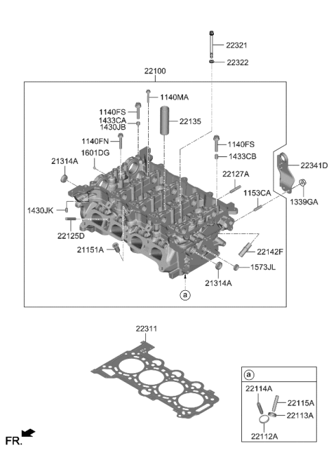 2018 Kia Rio Head Assy-Cylinder Diagram for 71ZM52MX00