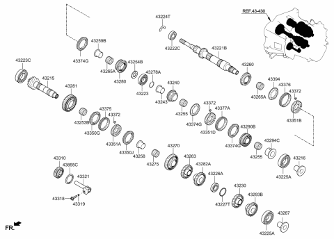 2018 Kia Rio Transaxle Gear-Manual Diagram 1