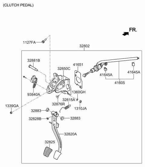 2020 Kia Rio Brake & Clutch Pedal Diagram 2