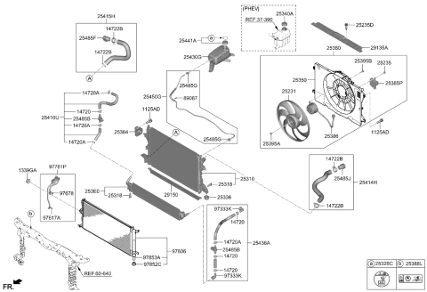 2024 Kia Niro RADIATOR ASSY-POWER Diagram for 253E0AT000