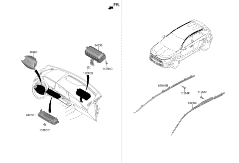 2023 Kia Niro Air Bag System Diagram