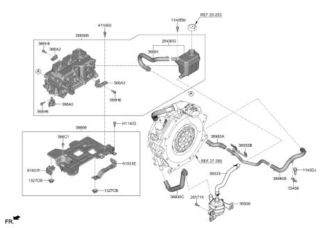 2024 Kia Niro HPCU RESERVOIR MODUL Diagram for 366002BCB0