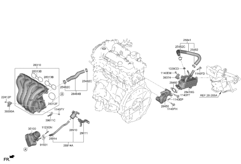 2024 Kia Niro Intake Manifold Diagram