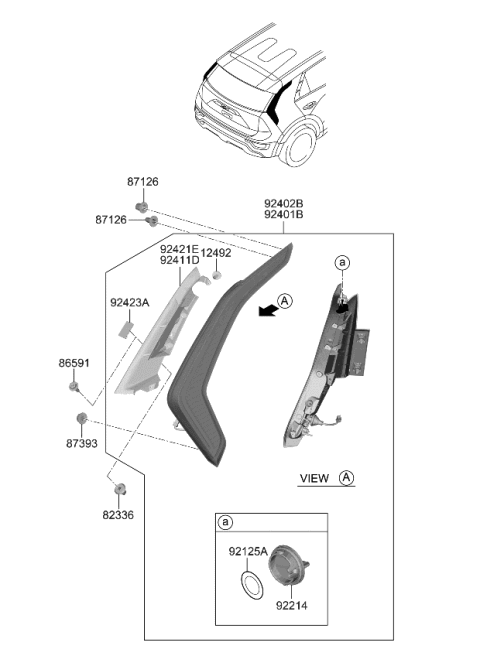 2023 Kia Niro Rear Combination Lamp Diagram