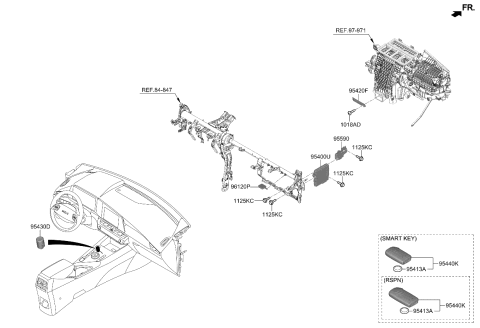 2023 Kia Niro UNIT ASSY-MOOD LAMP Diagram for 92900AT000