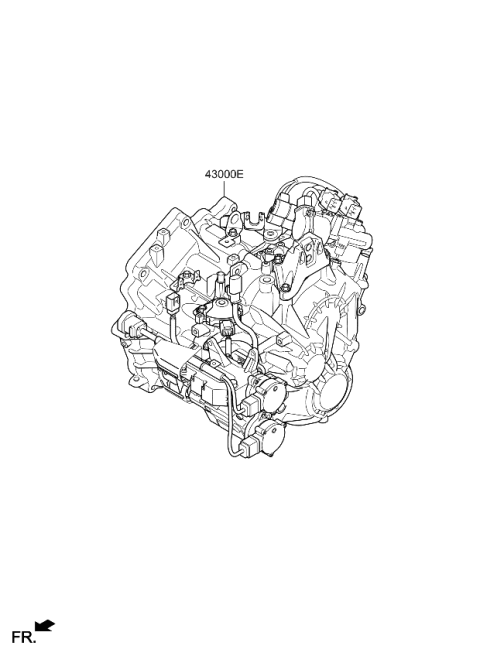 2024 Kia Niro TRANSMISSION ASSY-DC Diagram for 430002B500