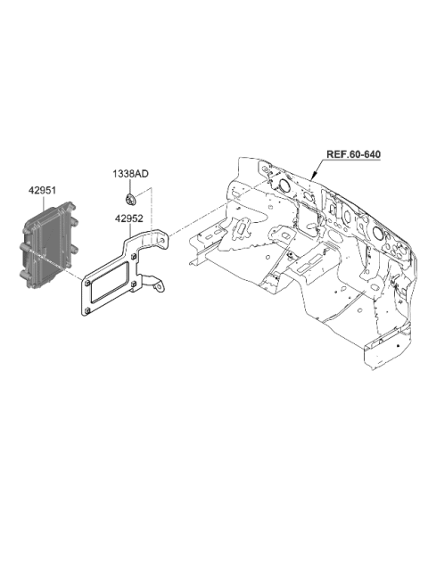 2024 Kia Niro SBW CONTROL UNIT Diagram for 429512B010