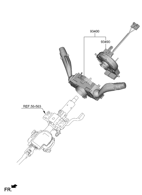 2024 Kia Niro SWITCH ASSY-MULTIFUN Diagram for 934C2AT750