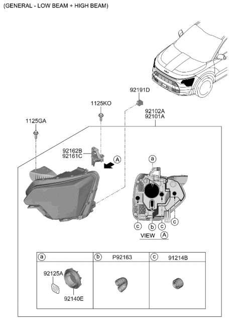 2024 Kia Niro Head Lamp Diagram 2