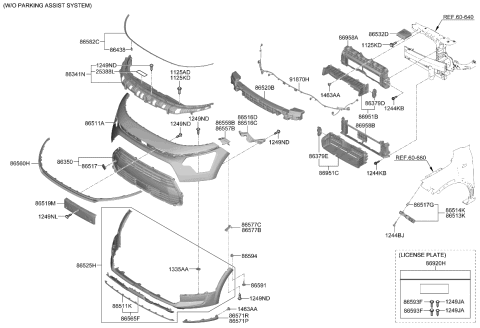 2024 Kia Niro Bumper-Front Diagram 1