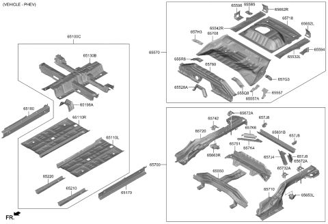 2023 Kia Niro Panel-Floor Diagram 2
