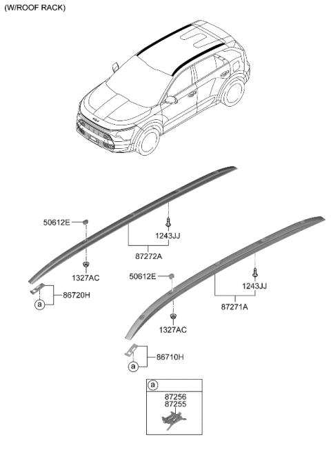 2024 Kia Niro Roof Garnish & Rear Spoiler Diagram 2