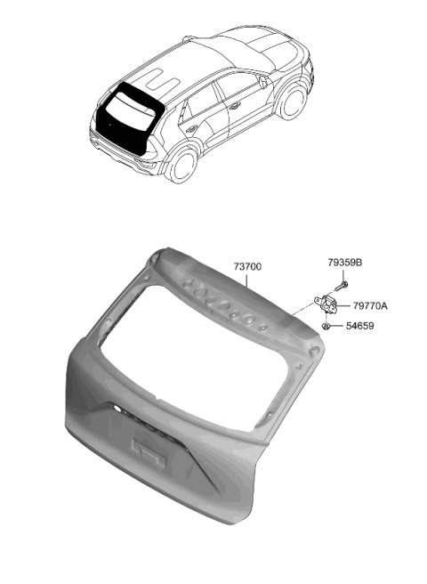 2024 Kia Niro Tail Gate Diagram