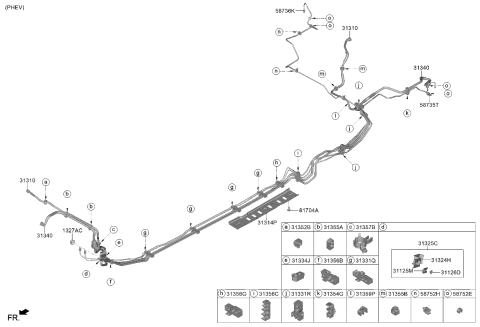 2024 Kia Niro HOLDER-FUEL TUBE Diagram for 31331BY000