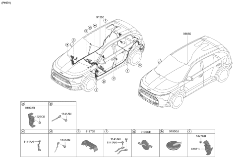 2023 Kia Niro Wiring Harness-Floor Diagram 2
