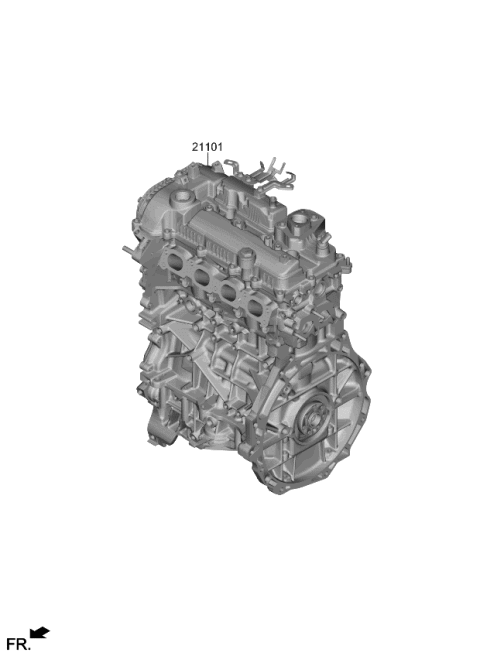 2023 Kia Niro Sub Engine Assy Diagram