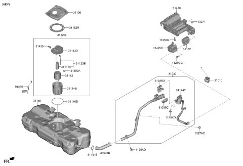 2023 Kia Niro Fuel System Diagram 1