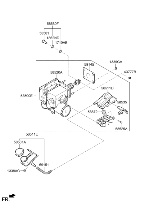 2023 Kia Niro UNIT ASSY- INTEGRATE Diagram for 58520AT000