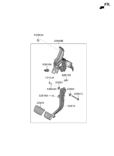 2023 Kia Niro Brake & Clutch Pedal Diagram