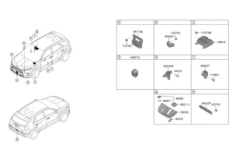 2024 Kia Niro MODULE ASSY-AIR BAG Diagram for 95910AT300