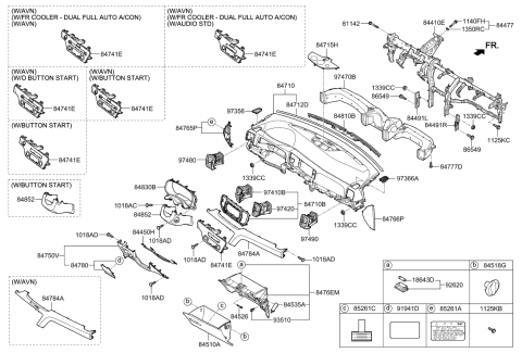 2018 Kia Sportage Crash Pad Assembly-Main Diagram for 84710D9200GBU