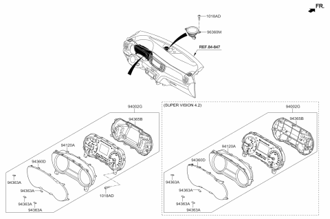 2019 Kia Sportage Cover-Cushion Diagram for 94363D4000