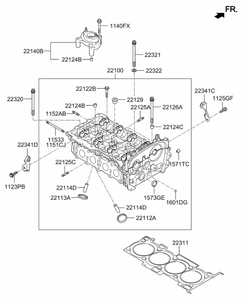 2016 Kia Sportage Bolt Diagram for 221262GTA0